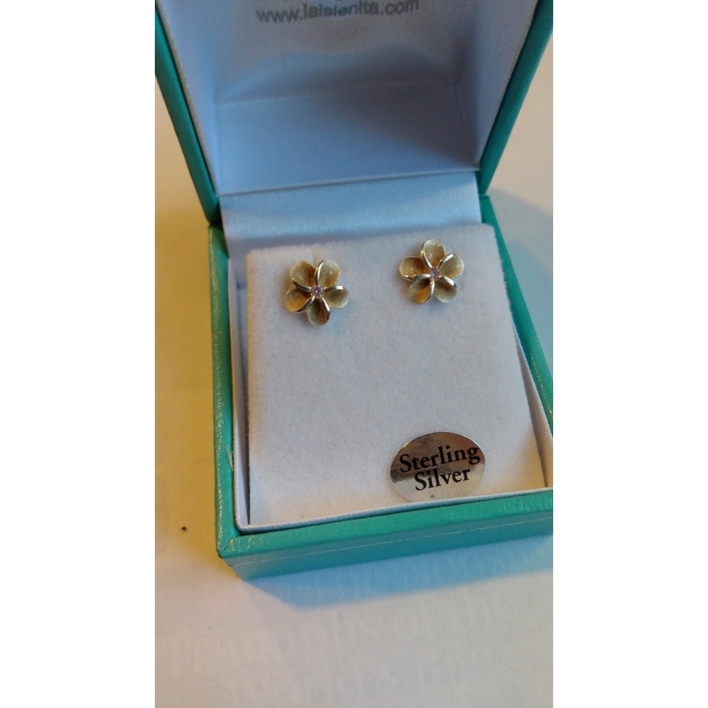 Plumeria  Flower ❀ stud earrings
